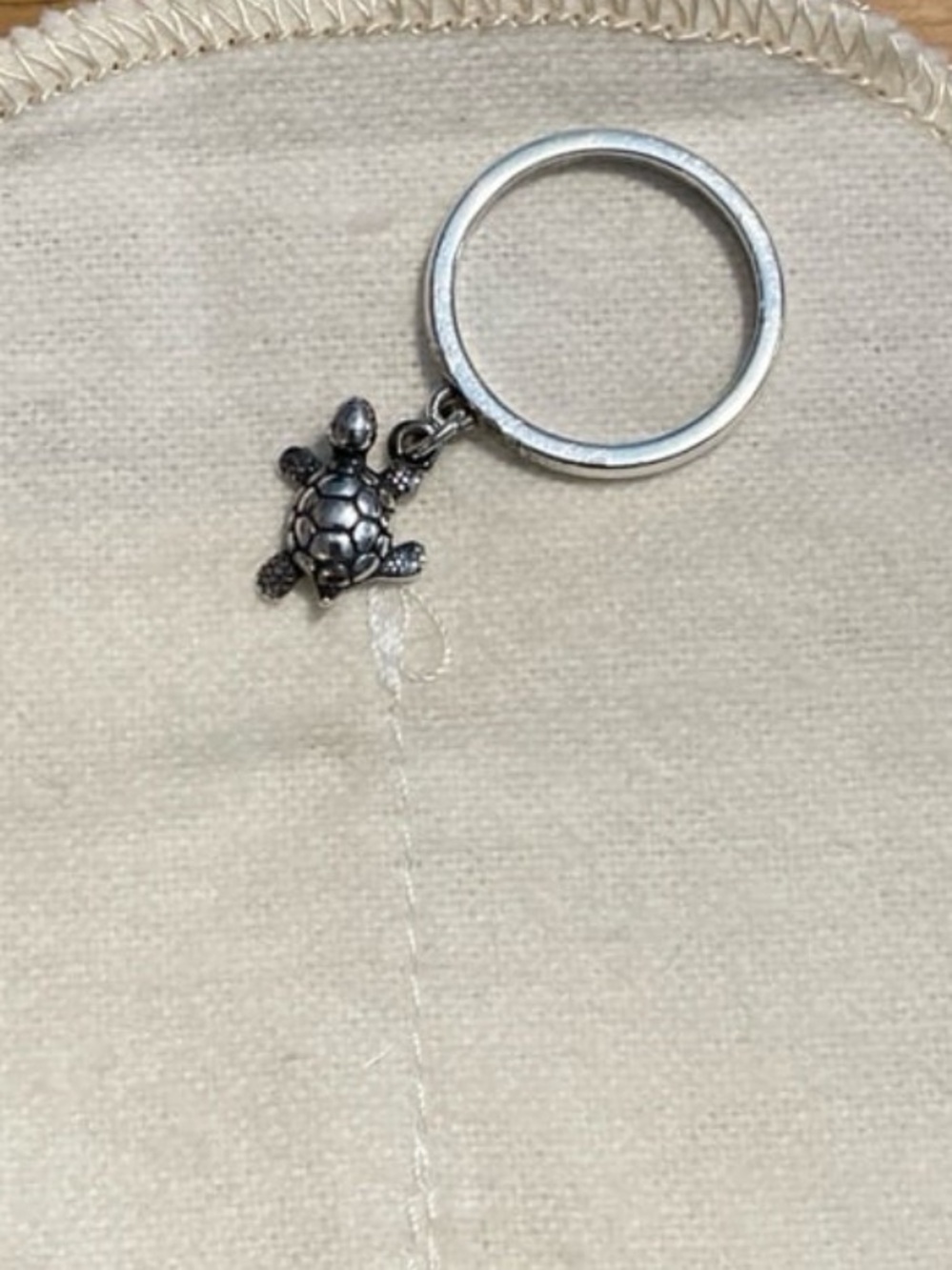 James Avery Artisan Jewelry Sterling Silver Retired Turtle Charm Ring